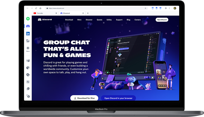 Wave Browser gaming features on Windows