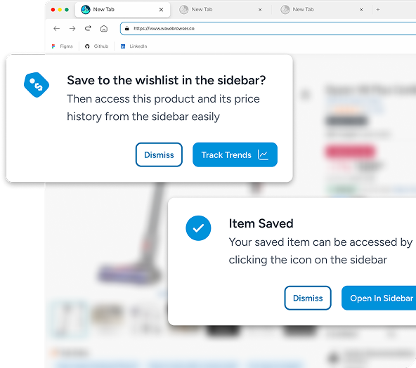 Wave Browser price monitoring tools