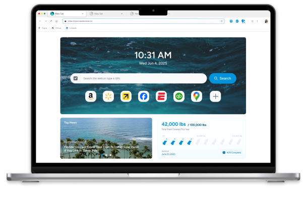 Wave Browser productivity and sustainability features