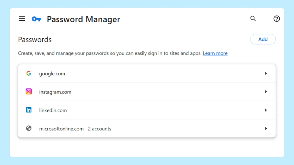 Wave Browser’s Password Manager is a built-in tool for storing and managing login information. It is listed for Windows, macOS, Android, and iOS.