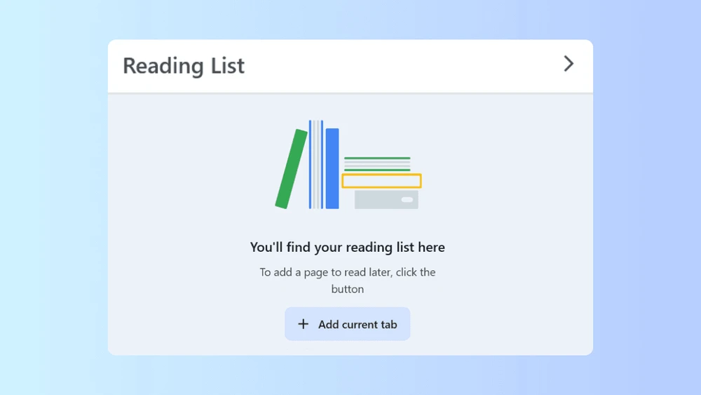 Wave Browser Reading List for saving and organizing webpages to read later.