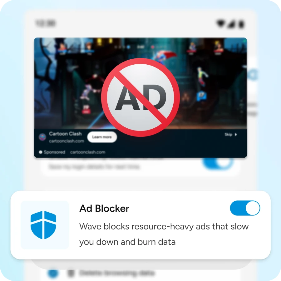 Wave Browser ad-free browsing on Android