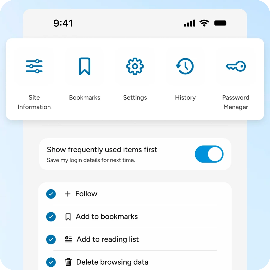 Wave Browser security and privacy features on iOS