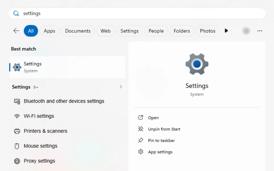 Windows uninstall, step 1