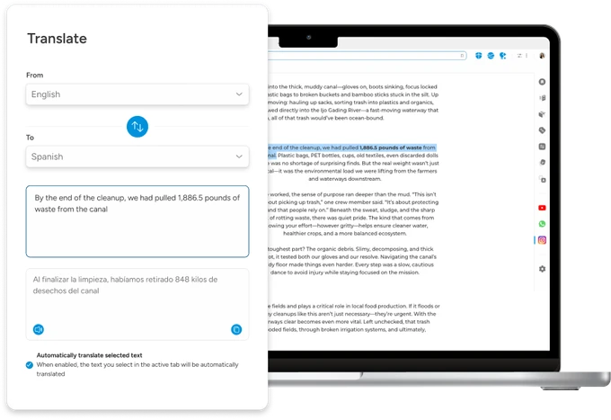Translate Web Pages Instantly | Wave Browser