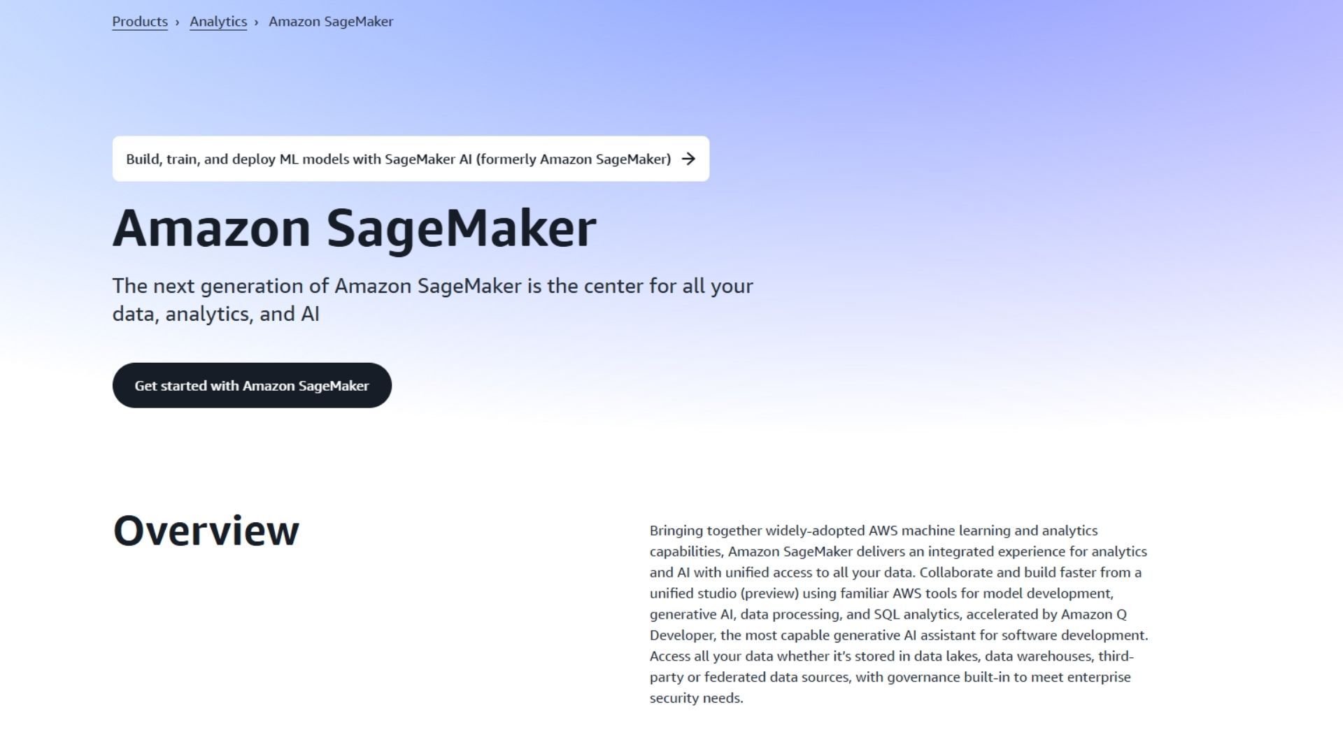 Amazon Sagemaker best coding AI