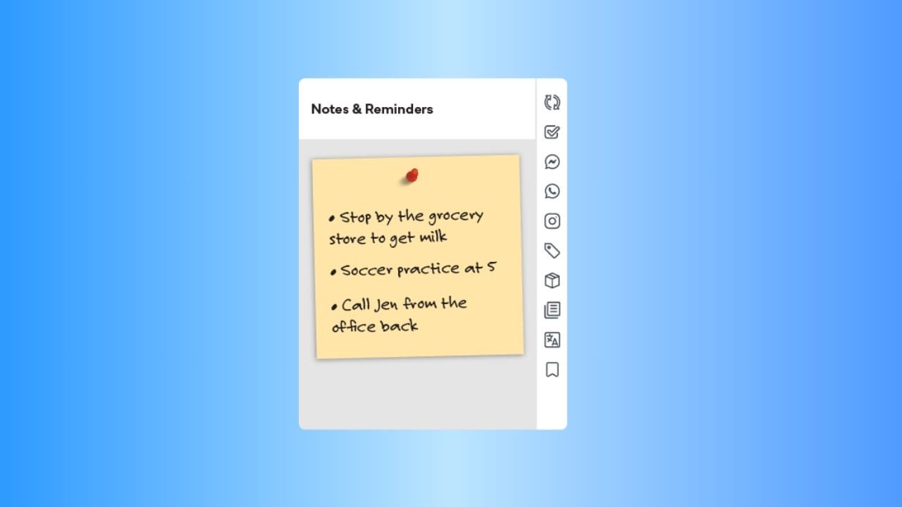 Notes and reminders in browser productivity