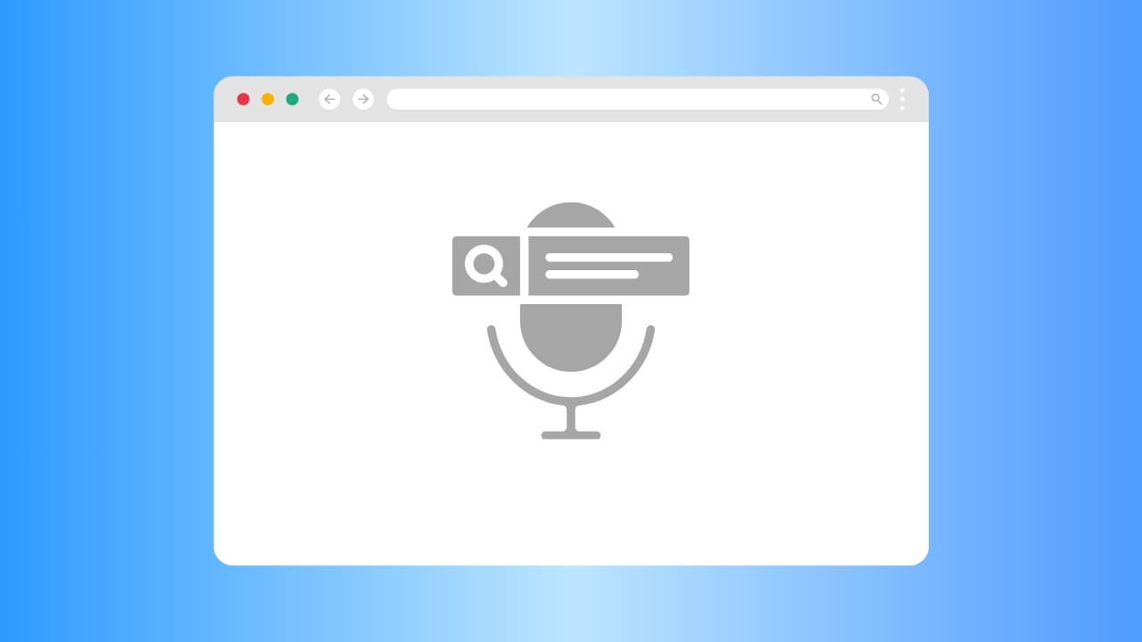 Voice search commands in browser