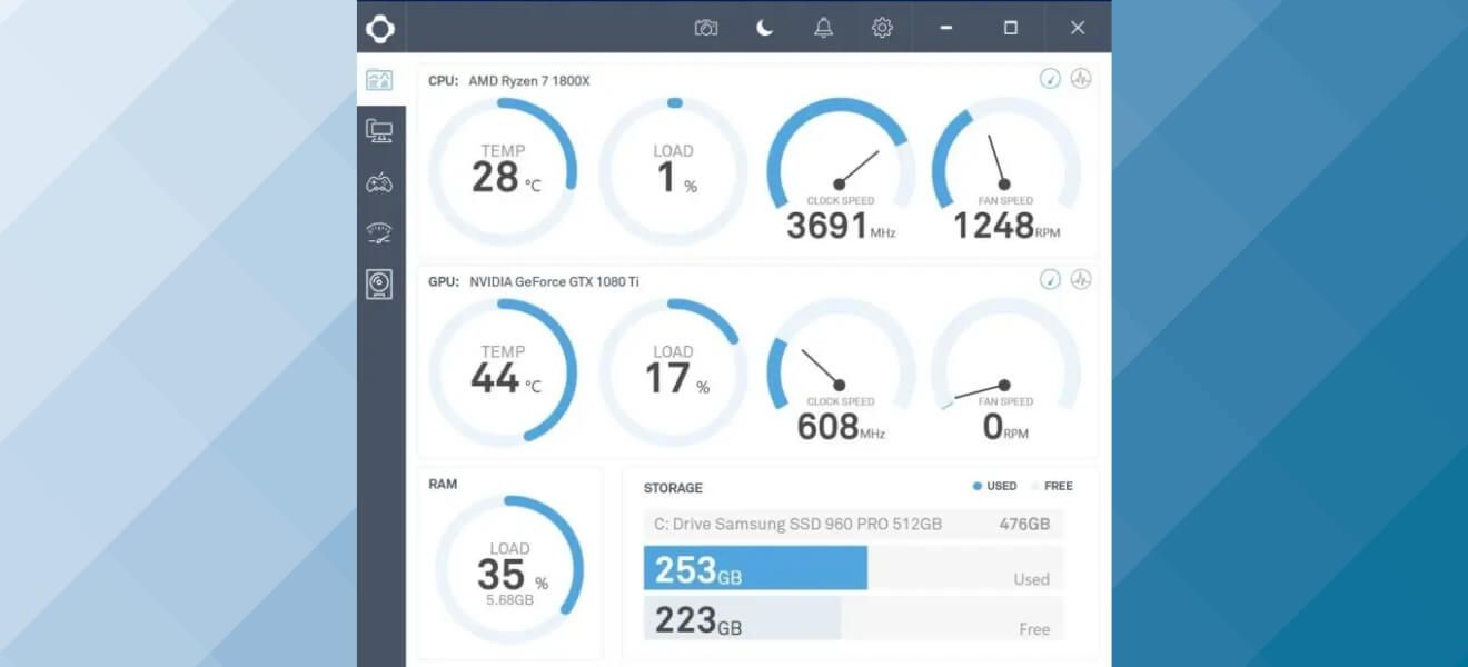 CPU and GPU temperature monitoring