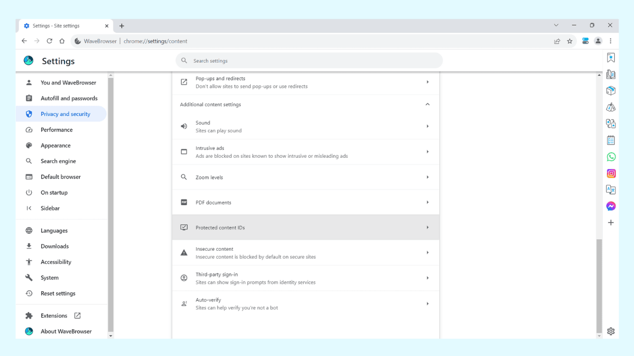 Wave Browser protected content