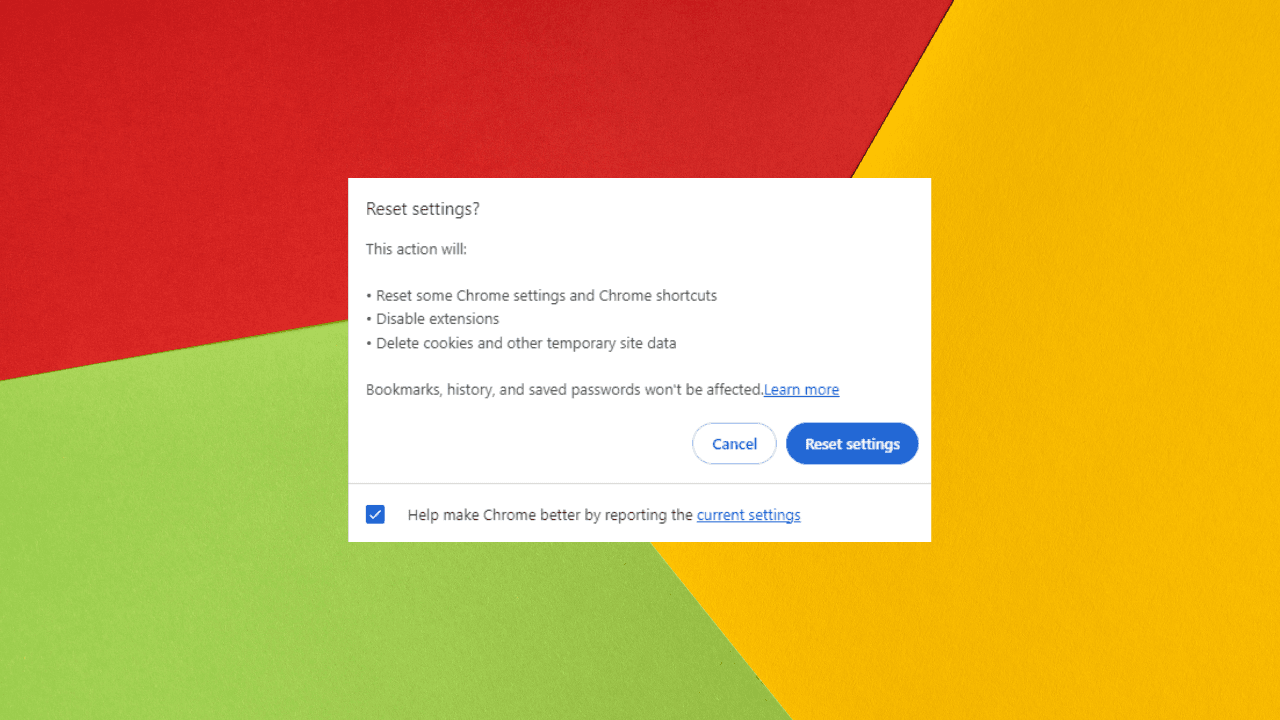 How to reset browser settings on Chrome