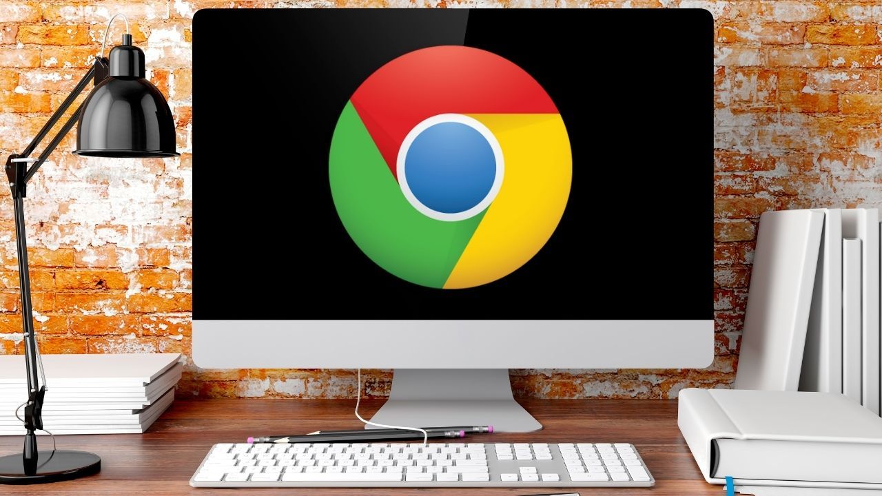 Computer with a Google Chrome logo on it, representing how to pin to taskbar in Chrome
