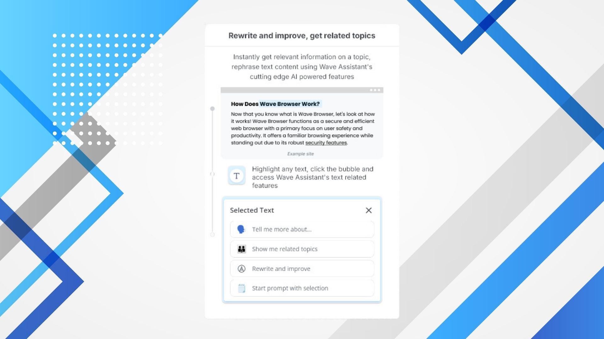 Ask AI a question to rewrite and improve writing