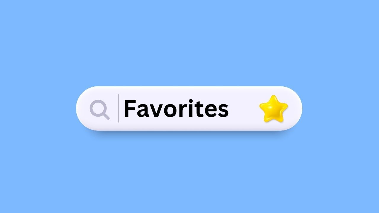 Search bar with a star and the text \