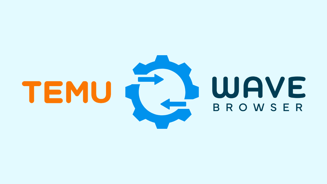 Temu package tracking with Wave Browser