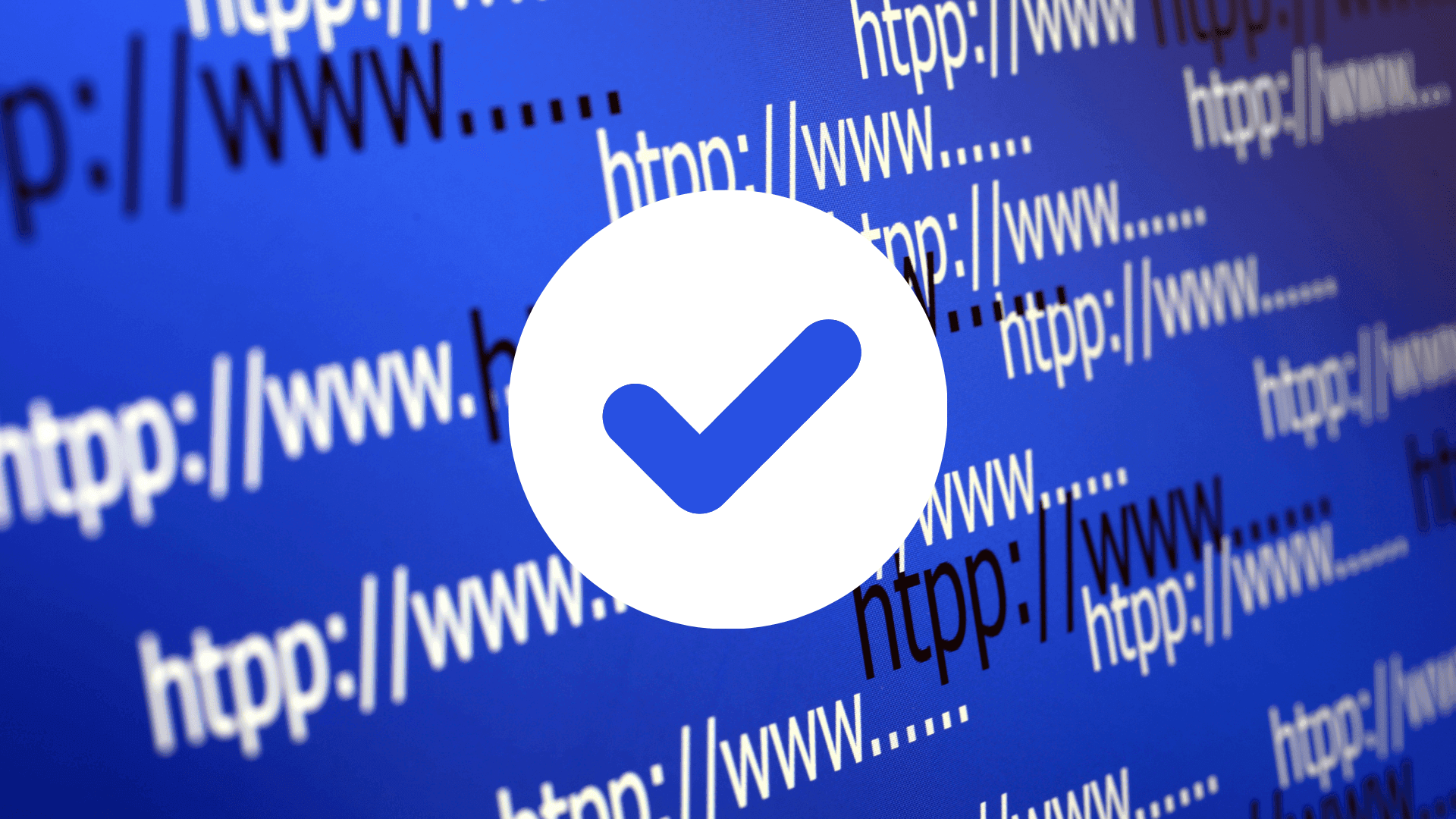 URLs with checkmark on top, showing whitelist URL meaning