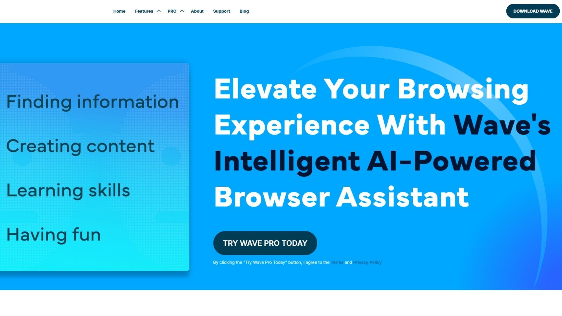 Wave Browser AI Assistant