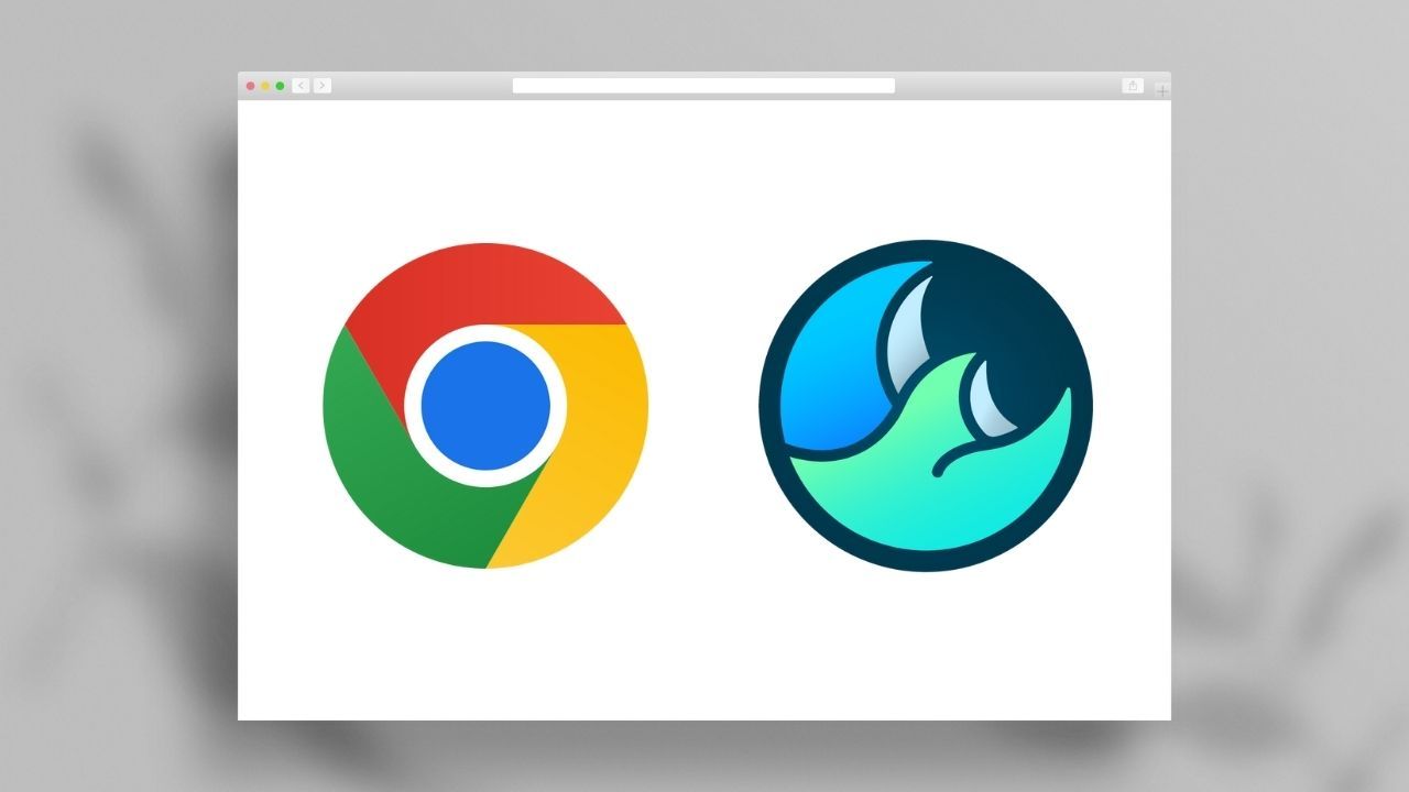 Chrome and Wave Browser logos in a browser, representing how to delete bookmarks in Chrome and Wave