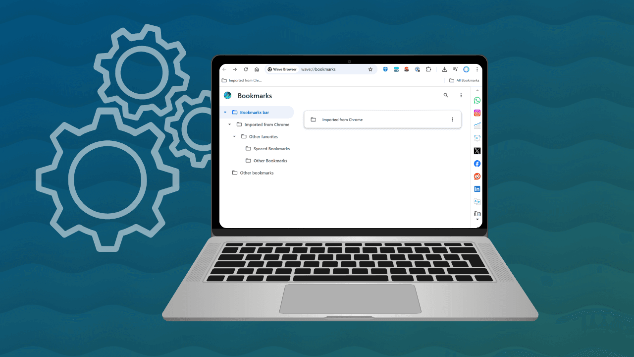 bookmarks on wave browser