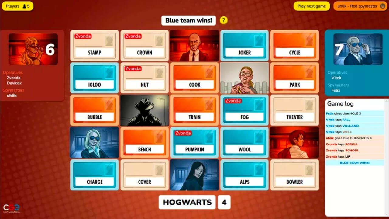 codenames online browser game