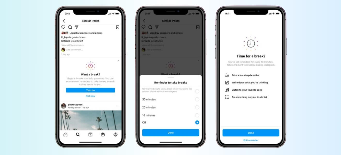 instagram break feature