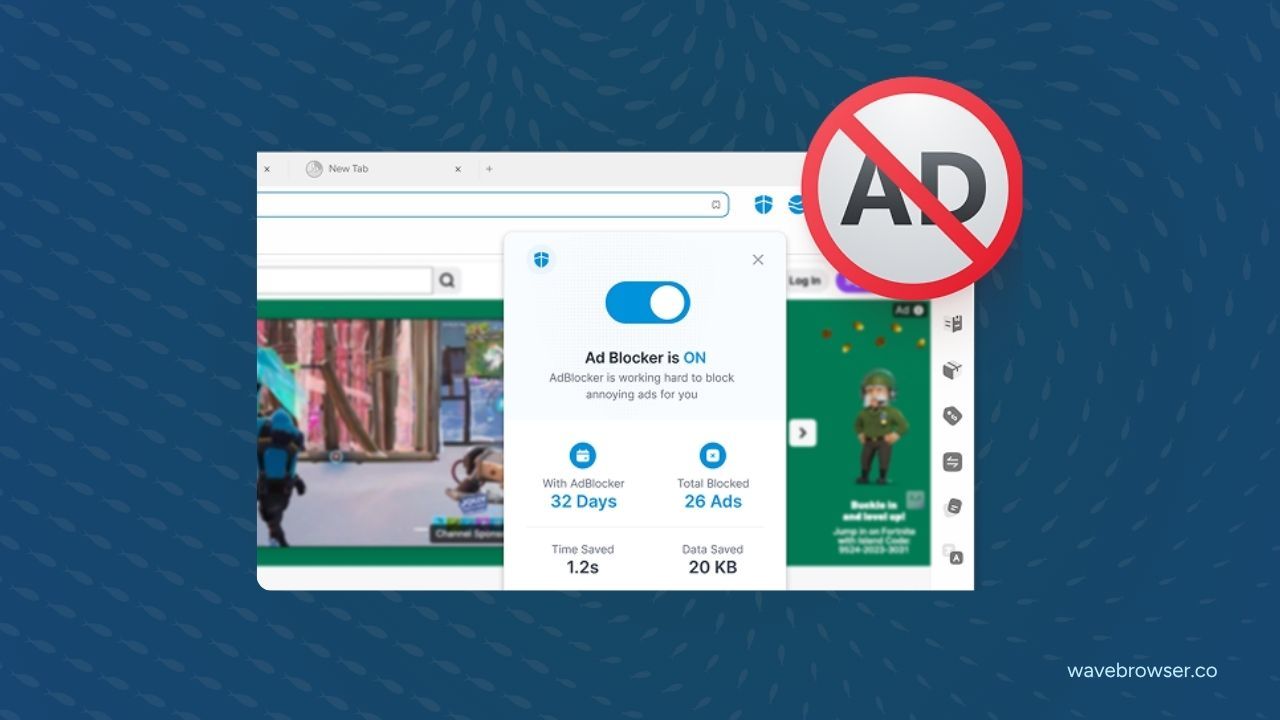 wave browser built-in ad blocker