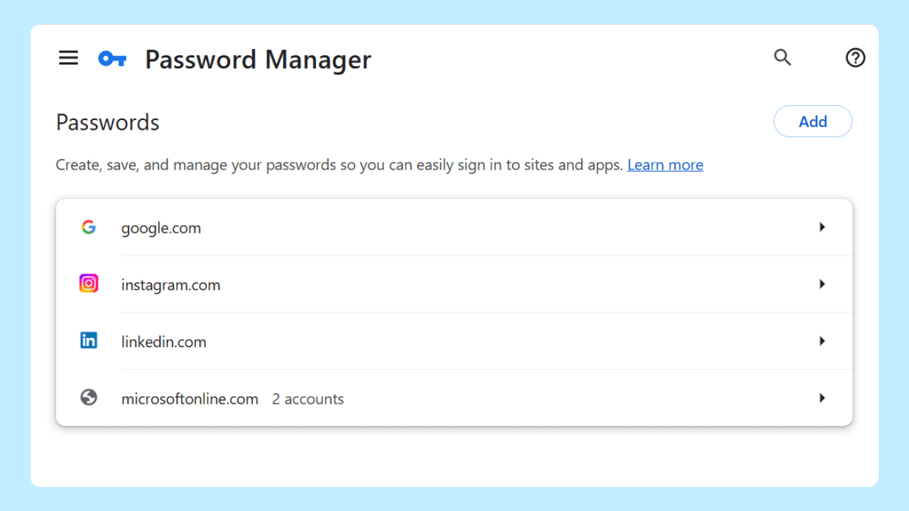 Wave Browser’s Password Manager is a built-in tool for storing and managing login information. It is listed for Windows, macOS, Android, and iOS. 