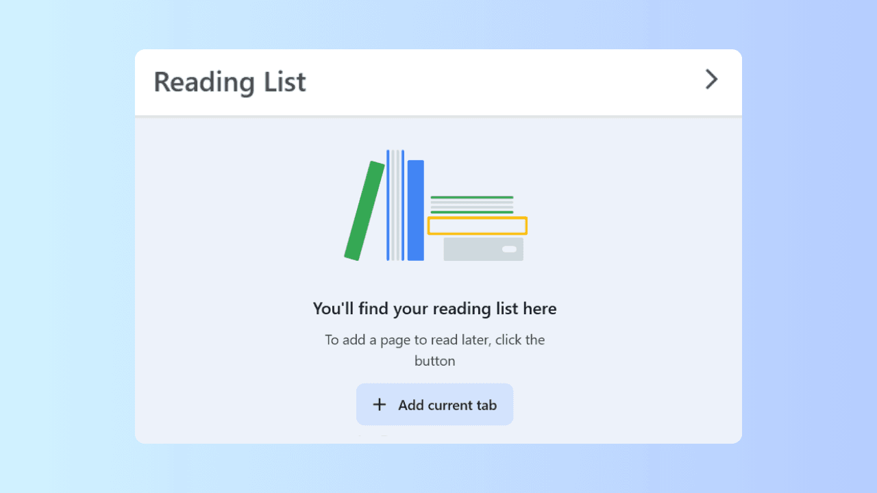Wave Browser Reading List for saving and organizing webpages to read later.
