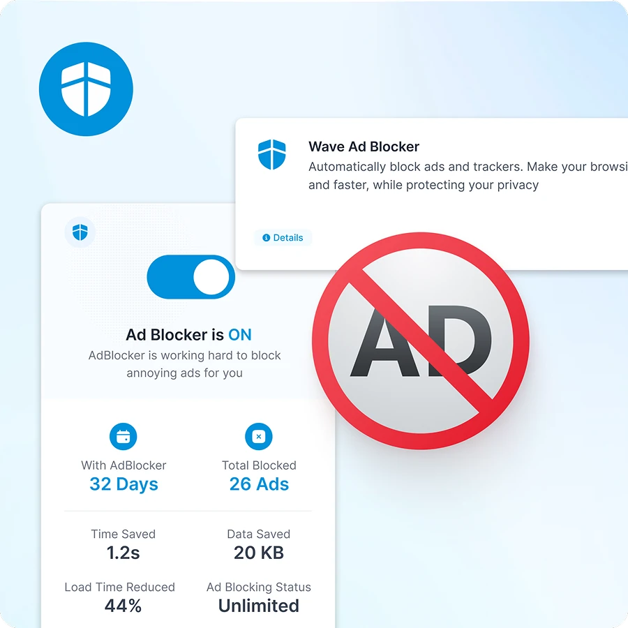 Ad-free browsing experience and resource savings