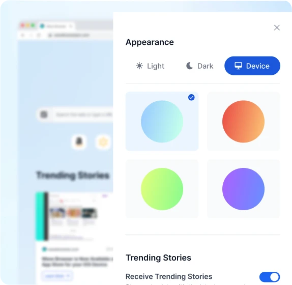 Wave Browser customization features on Windows