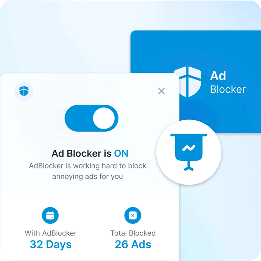 Ad blocking for faster page loading and performance
